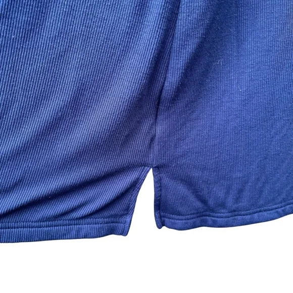 Cozy Earth Bamboo Rib Knit Ultra Soft V-Neck Tank Lounge Nightgown Dress Navy M - Picture 5 of 7